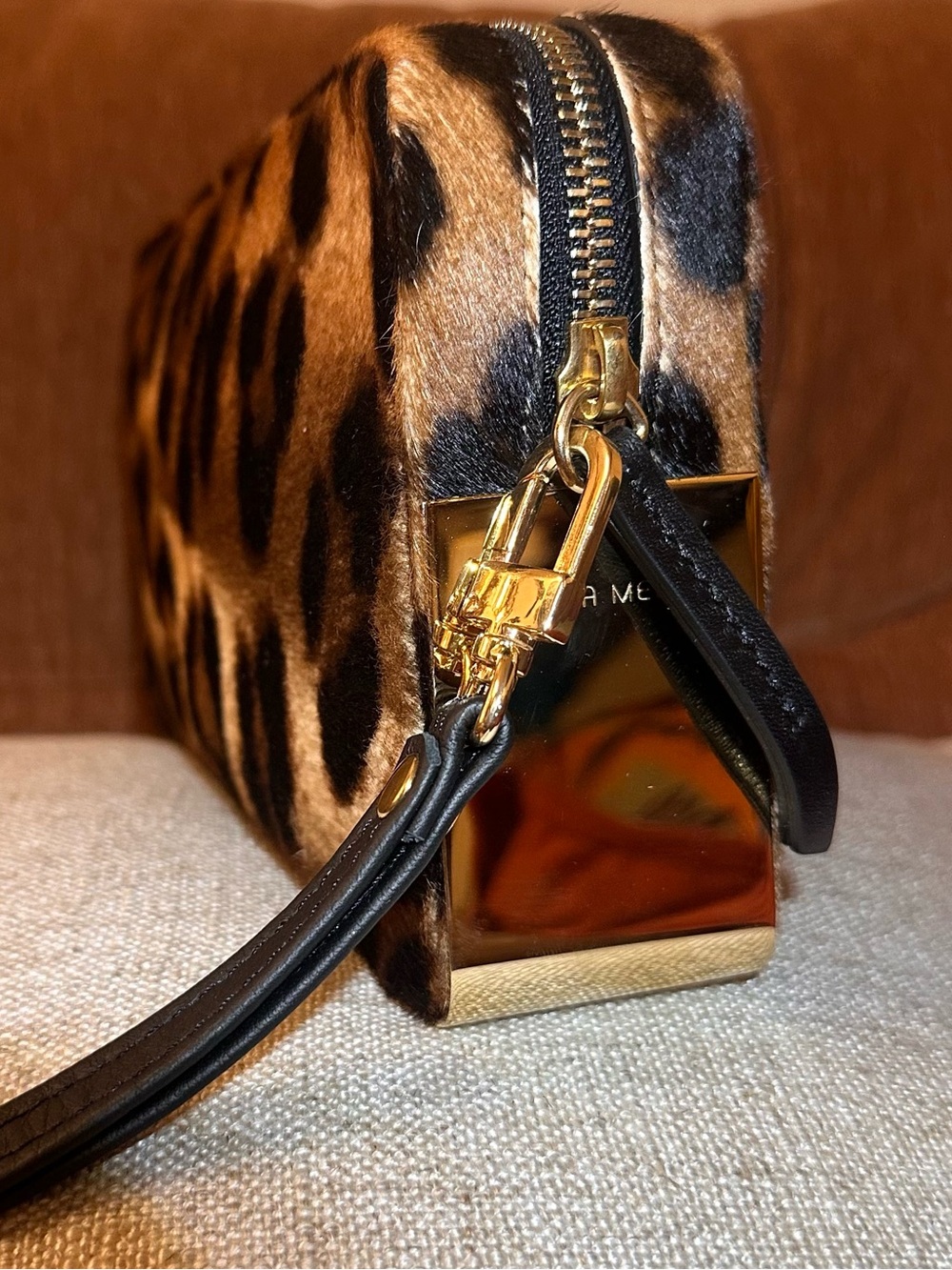 NWT Tamara Mellon Leopard Print Hair Wristlet “That’s so clutch”